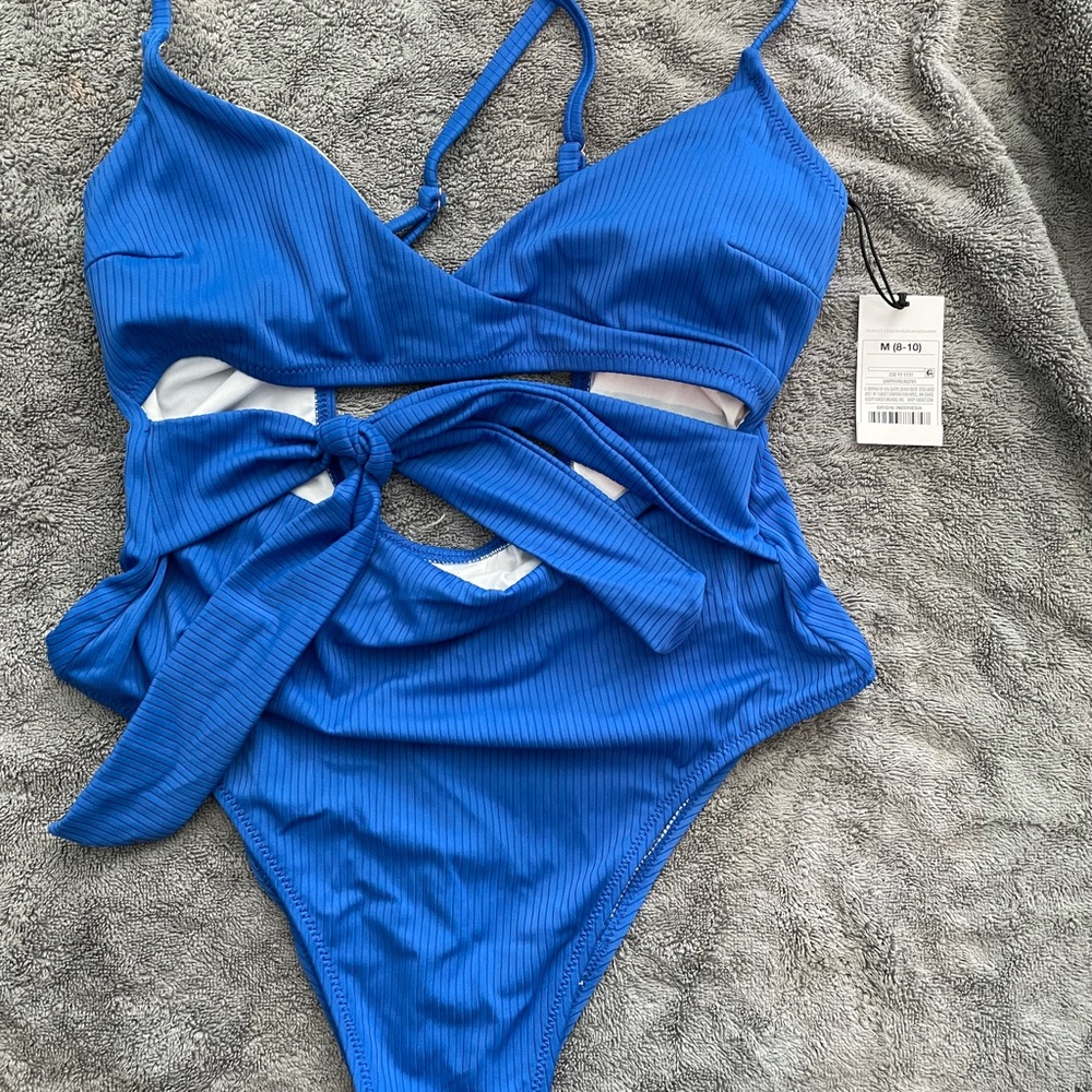 Blue One-Piece Swimsuit